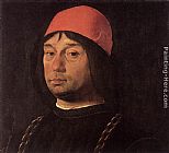 Lorenzo Costa Canvas Paintings - Portrait of Giovanni Bentivoglio